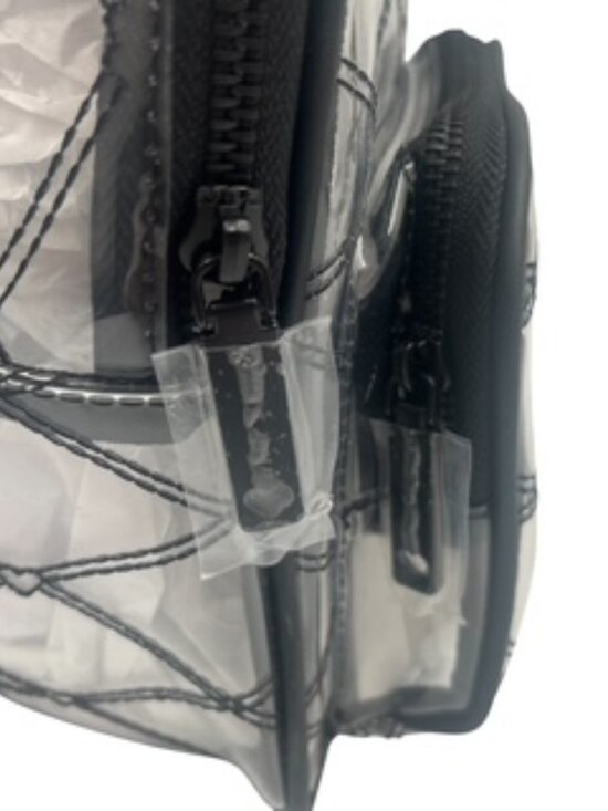 NEW Betsey Johnson Clear XOX Backpack Zip top Adjustable straps NWT main image 9